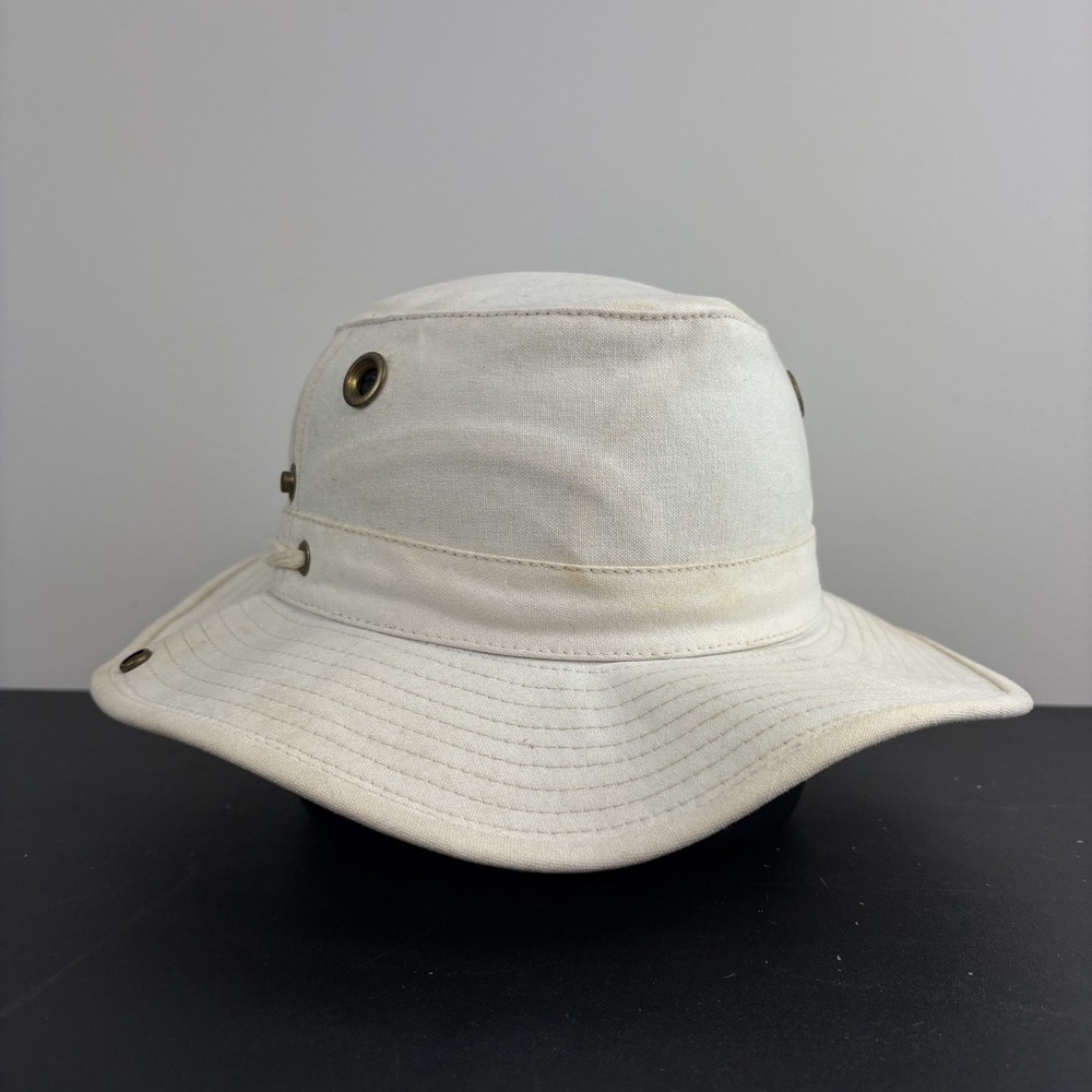 Tilley Endurables LTM1 Airflo Bucket Hat Light Stone Nylon Mesh Sun Hiking Cap